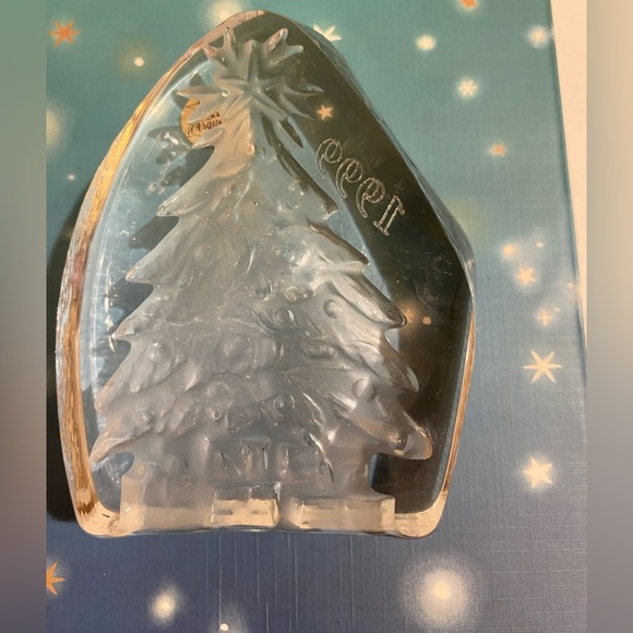 Cristal D’Arques France Christmas Paper Weight Dated 1999 (DS) - Picture 9 of 11